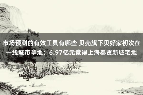 市场预测的有效工具有哪些 贝壳旗下贝好家初次在一线城市拿地：6.97亿元竞得上海奉贤新城宅地