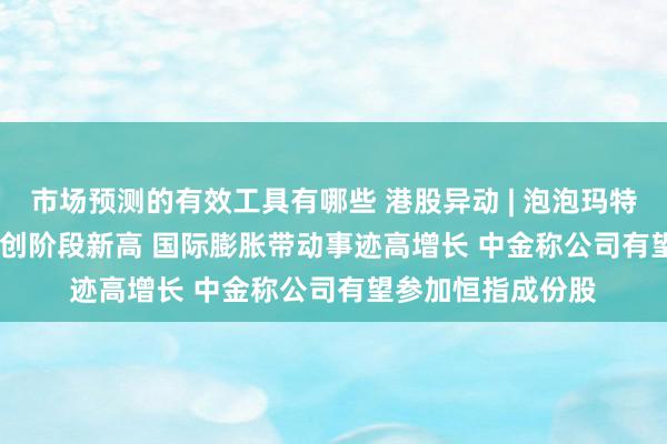 市场预测的有效工具有哪些 港股异动 | 泡泡玛特(09992)涨近6%创阶段新高 国际膨胀带动事迹高增长 中金称公司有望参加恒指成份股