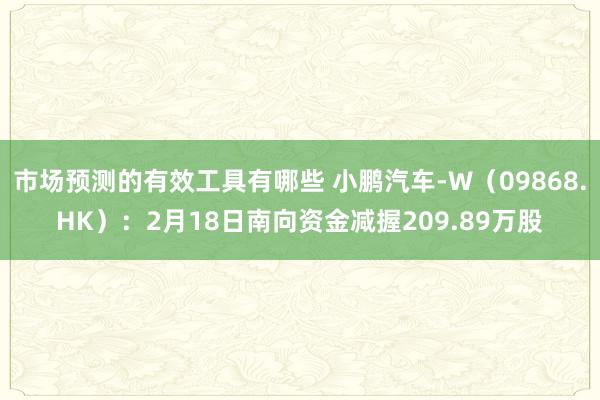 市场预测的有效工具有哪些 小鹏汽车-W（09868.HK）：2月18日南向资金减握209.89万股