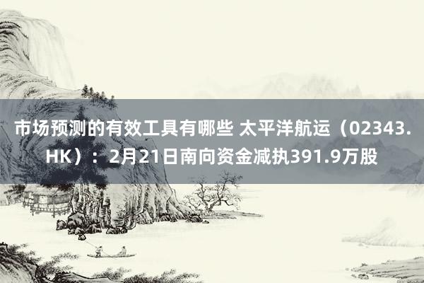 市场预测的有效工具有哪些 太平洋航运（02343.HK）：2月21日南向资金减执391.9万股