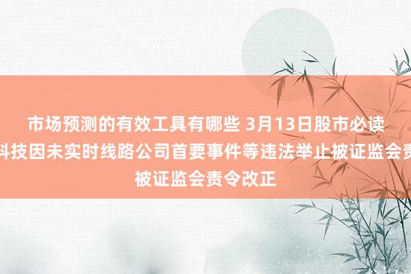 市场预测的有效工具有哪些 3月13日股市必读：震安科技因未实时线路公司首要事件等违法举止被证监会责令改正