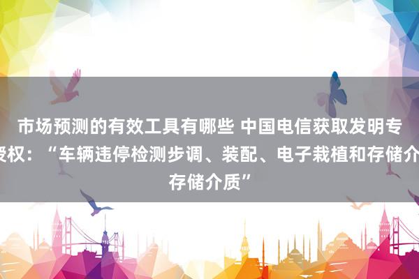 市场预测的有效工具有哪些 中国电信获取发明专利授权：“车辆违停检测步调、装配、电子栽植和存储介质”